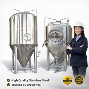 10000 Liter Fermenting Equipment 15000L 20T 30T Beer Fermentation Tank Stainless Steel Beer Conical Fermenter - Product Image 1