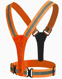 <span class=keywords><strong>Gilet</strong></span> de sécurité <span class=keywords><strong>réfléchissant</strong></span> LED de classe 2 ANSI pour vélo et <span class=keywords><strong>trottinette</strong></span> électrique avec lumières, en polyester, logo personnalisé - Product Image 5