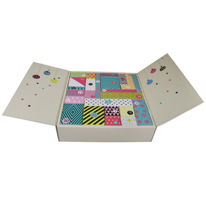 <span class=keywords><strong>Calendrier</strong></span> de l'avent chaussettes pré-remplies beauté saupoudrer Fidget jouet petite boîte en papier ornements d'arbre de Noël-impression de gaufrage de papier d'art - Product Image 3