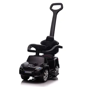 儿童脚踏到地板许可乘坐汽车推动玩具车儿童乘坐带有可拆卸父母把手和安全杆的汽车