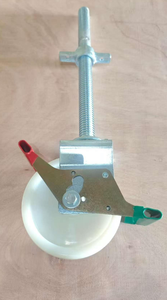 Roues de chariot réglables en nylon <span class=keywords><strong>MC</strong></span> robustes avec frein de blocage, roues de construction durables pour plateformes d'échafaudage - Product Image 2