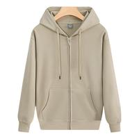 Sweat à capuche unisexe fin avec fermeture éclair, extérieur 100% PET Difu Cotton Shell, intérieur 93,2% Polyester 6,8% Spandex, broderie DTG sportive avec lettres
