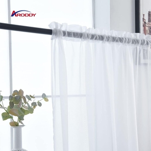 Aroddy tùy biến kích thước sống gấp rèm vải lanh bán <span class=keywords><strong>Sheer</strong></span> các loại vải tấm ánh sáng trắng sang trọng <span class=keywords><strong>Sheer</strong></span> rèm - Product Image 4