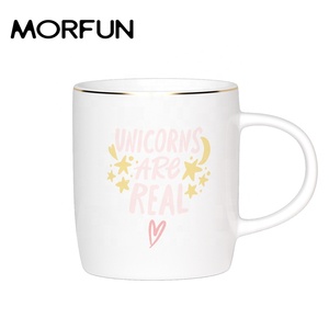 Ensemble de 4 tasses à café et à thé <span class=keywords><strong>licorne</strong></span> en céramique personnalisées Silver Line New Bone China - Product Image 3