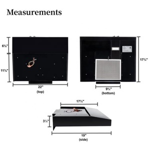 Hotte de cuisinière noire 22 "avec façade en acier inoxydable 12V RV - Product Image 5