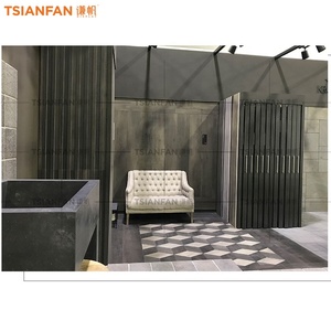 Hiện Đại Đẩy Ra Đứng Sàn Gỗ Giá Mẫu Xoay Racks Trượt Sàn Gỗ Hiển Thị Đứng Giá Gạch Showroom - Product Image 3