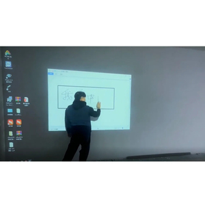 2mm 정확도 인터랙티브 월 프로젝션 30포인트 터치 100인치 자동 보정 모바일 오피스용 - Product Image 4