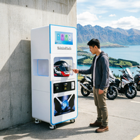 Kiosque de désinfection de casques de sécurité pour les parkings et les centres de transport public avec corps métallique anti-corrosion