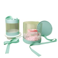 Boîte à cylindre colorée de luxe, emballage cadeau en ruban, boîte pliante en carton au design moderne pour les boîtes cadeaux de remise de diplôme