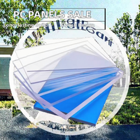 Plaque en polycarbonate transparente 30,5 cm x 45,7 cm x 1,57 cm (1/16 po) moderne, résistante aux chocs, facile à découper et à plier, avec revêtement anti-UV pour toiture extérieure et parcs