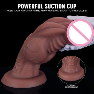 Delove Monster Dildo - Marron/Violet, étanche, tailles S-XXL, forme de pieuvre, ventouse, sans vibration, matière douce pour femmes - Product Image 6
