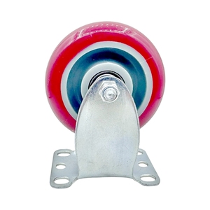 Fábrica Fornecer Diretamente 4 5 6 8 Polegada Roda Rodízio Giratório Duplo Freio Pu Castor Mid Heavy Duty <span class=keywords><strong>Caster</strong></span> 100-500kg para Trolley - Product Image 4