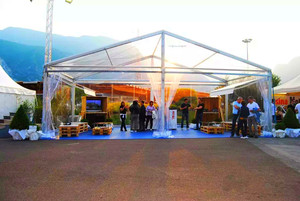 Tente transparente de luxe grand dôme en tissu PVC imperméable modèle d'auvent de tente <span class=keywords><strong>Barnum</strong></span> pour événements en plein air pour cérémonie ouverte petite fête - Product Image 2