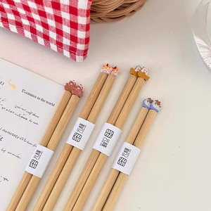 Palillos de Bambú Yuanjin de 24 cm con Diseño Navideño de Dibujos Animados para Uso Doméstico - Product Image 3