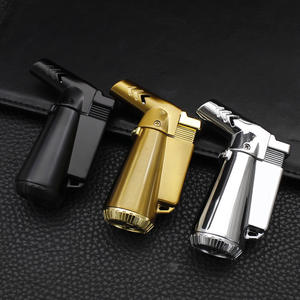 Le métal HB891-892 peut verrouiller le briquet à flamme bleue avec un petit pistolet de pulvérisation coupe-vent et gonflable Design moderne en gros - Product Image 2