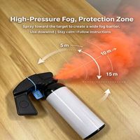 Spray Dissuasif Anti-Agression pour Ours 30ft Rouge Gel Noir avec Lampe Torche Tactique Outil de Survie Portable 470ml
