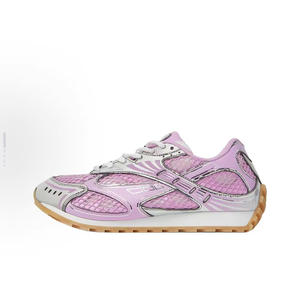Baskets décontractées respirantes en maille pour femmes, avec empiècements métalliques et bout en nubuck, semelle extérieure en caoutchouc antidérapante, légères pour la marche - Product Image 6