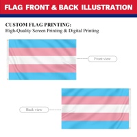 Drapeau transgenre OEM, bannière transgenre 3x5 pieds, impression numérique personnalisée sur polyester, vente en gros d'usine, événements nationaux personnalisés