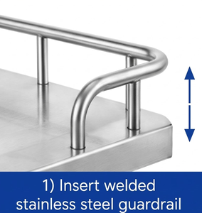 Heavy Duty Stainless Steel Service Cart Medical Utility <b>Trolley</b> 2 Tier Rolling Cart with <b>Wheels</b> for Hospital Clinic Beauty - Product Image 3