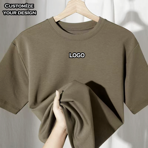 T-Shirt <span class=keywords><strong>di</strong></span> Lusso per <span class=keywords><strong>Uomo</strong></span> Oversize Personalizzata con Colletto a O, Ricamo e Stampa <span class=keywords><strong>di</strong></span> Alta Qualità, 100% Cotone - Product Image 3