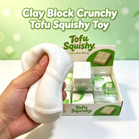 2026 Jouet Squishy en Bloc de Pâte à Modeler Tofu, Jouet Anti-stress Croustillant en TPR et Pâte à Modeler, Jouet Nouveauté Anti-stress à Presser pour la Vente en Gros