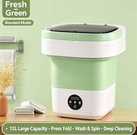 Mini-lave-linge portable pliable 12L, petite machine à laver compacte pour chaussettes, sous-vêtements et vêtements personnels