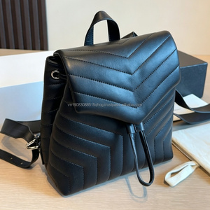 Custom Logo Women's Drawstring <b>Backpack</b> High Quality Luxury Fashion Leather Bags for Women Brand Designer Loulous - Product Image 2