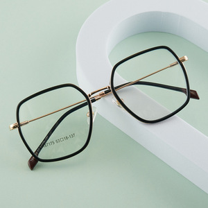 Montura de Gafas Metálicas Cuadradas Tr87175 53 18 137, Anti Luz Azul, Montura Completa, Unisex - Product Image 1