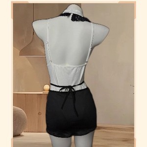 Conjunto de Lencería Sexy y Dulce con Falda de Bloques de Color, Fibra de Poliéster, Ropa de Dormir para Juego de Roles para Chicas Jóvenes 8142 - Product Image 2