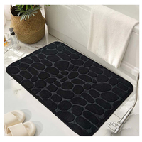 Badezimmermatte aus Polyester auf Lager, Steinoptik-Teppich 40*60 cm, Großhandelspreis, Rutschfeste Rückseite, Schnell Wasserabsorbierender Teppich