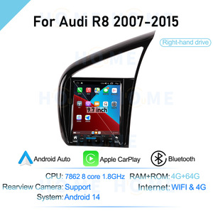 Stéréo multimédia de voiture 9.7 "Android 14 <span class=keywords><strong>Apple</strong></span> <span class=keywords><strong>Carplay</strong></span> Google Play Store pour <span class=keywords><strong>Audi</strong></span> <span class=keywords><strong>R8</strong></span> 2007-2015 Androidauto Écran tactile GPS - Product Image 3