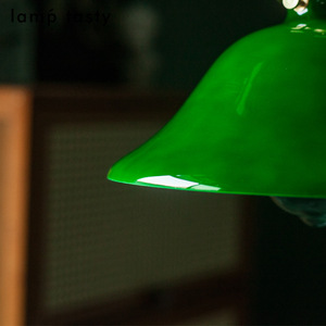 Lamp Tasty Green Glass Pendant <b>Light</b> E27 Led <b>Single</b> Head Retro Style For Cafe Restaurant Bedroom - Product Image 3