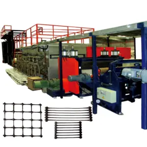 Plastic uniaxial geogrid machine, HDPE geogrid production line pp biaxial geogrid machine equipment