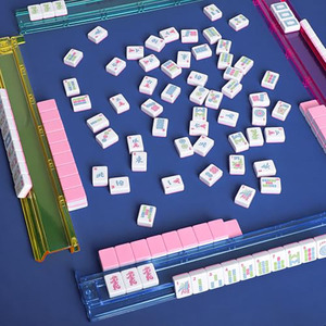 Luxury Custom Melamine <b>Mahjong</b> <b>Set</b> with Four Layers and Storage Box Business Gift High-end Gift US <b>Mahjong</b> Tiles - Product Image 5