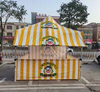 Tente de réception imperméable avec écran d'affichage, taille et logo personnalisés, 3x3, 3x4,5, 3x6m, structure en aluminium robuste, gazebo pliable avec mur latéral à avant-proche