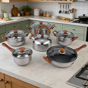 Non Stick 12 Pieces Cooking <strong>Pot</strong> <strong>Set</strong> Multi-function Stainless Steel Cookware <strong>Set</strong> - Product Image 1