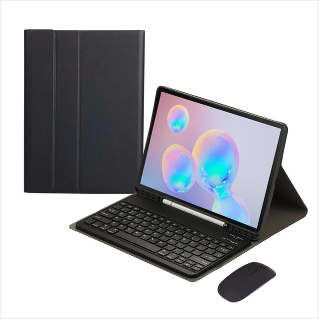 Wireless BT Keyboard Tablet Case for Samsung Tab S8 ultra Plus S7 A8 A7 with Pen Holder