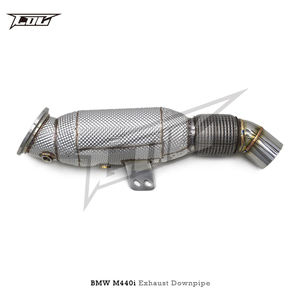 Tuyau de descente à débit libre en stock OEM pour BMW M340 M340i M440 G20 G22 X3 X4 B58 3.0T 2017-2024 Tuyau de descente d'échappement SS304 avec bouclier thermique - Product Image 2