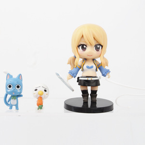 6 pièces/ensemble Q Style Mini Anime jouet fée éthérique Natsu <span class=keywords><strong>Dragneel</strong></span> modèle ornement PVC figurine - Product Image 3