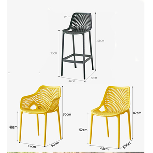 Chaises en plastique PP légères, empilables, sans accoudoirs, résistantes à l'eau, commande en gros pour événements, banquets et églises, 50 pièces/<span class=keywords><strong>lot</strong></span> - Product Image 2