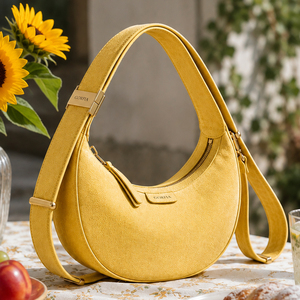 Nouveau Sac à Main Hobo Demi-Lune de Luxe 2026 pour Femme, en Cuir PU Gaufré, Sac à Bandoulière Décontracté Tendance avec Logo Personnalisé (OEM/ODM) - Product Image 1