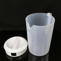 Bécher gradué en plastique PP de 2000 ml, 2500 ml, 5000 ml avec couvercle et échelle