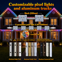 Contrôleur d'application intelligent 48V 6 LED Pixel Point Lights UCS2904 IP68 Éclairage de Noël extérieur permanent pour la maison