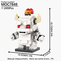 MOC7848 Dry Bowser, 245 Piezas, Bloques de Construcción de Cabeza Cuadrada, Juego Educativo, Ensamblaje DIY, Bloques de Plástico para Construir Modelos, Regalo para Niños