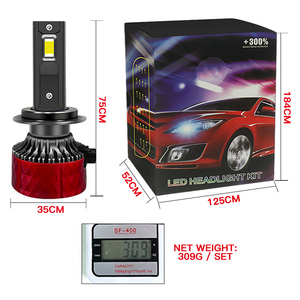 Ampoules de phare LED D60 H7, phare LED H4, phares de voiture LED super lumineux 100W haute puissance H1 <span class=keywords><strong>H3</strong></span> H11 H4 Hb5 9005 9006 LED Canbus - Product Image 6