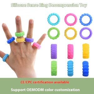Autismo-Friendly Fidget anello in Silicone giocattoli sensoriali per bambini silenziosi sollievo di ansia in classe regali di affari promozionali - Product Image 6