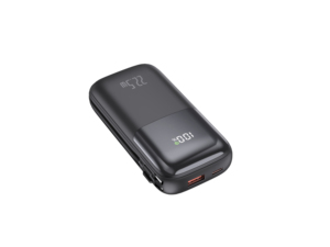Banco de energía de carga rápida portátil Besiter de 10000mAh de alta capacidad con pantalla LED y cables de datos para uso en exteriores - Product Image 4