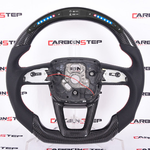 Volante de fibra de carbono personalizado para coche <span class=keywords><strong>Audi</strong></span>, volante personalizado de fibra de carbono con led para vehículo <span class=keywords><strong>Audi</strong></span> A3 A4 A5 TT RS R8 - Product Image 6