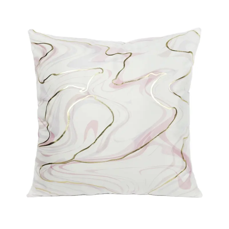 Decor Pillow Hot Sale Gilding Marble Pattern Design Pillow Case For Home Decoration