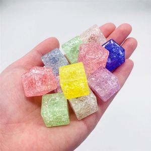 18mm Luminous Crack Ice Cubes Square <b>Acrylic</b> <b>Blocks</b> for DIY Craft Decoration - Product Image 2